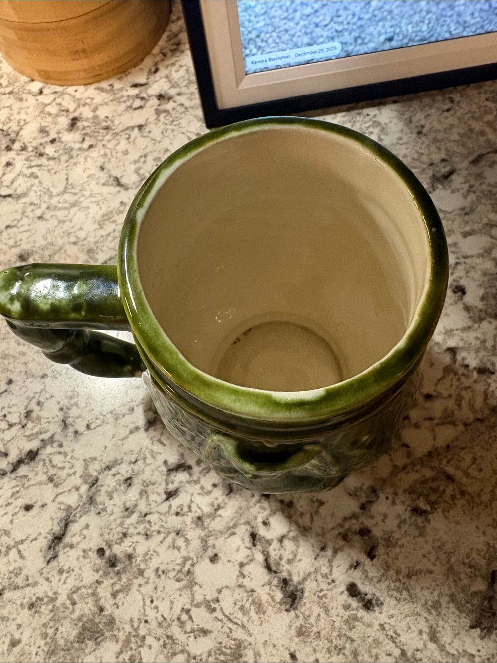 Green Ceramic Decorative Beer Stein Mug - - Picture 3 of 3